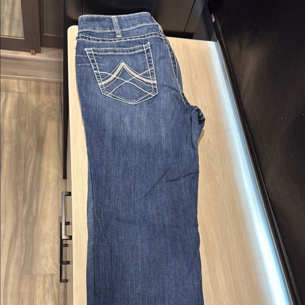 Ariat Blue Boot Cut Jeans with Distinctive Stitching